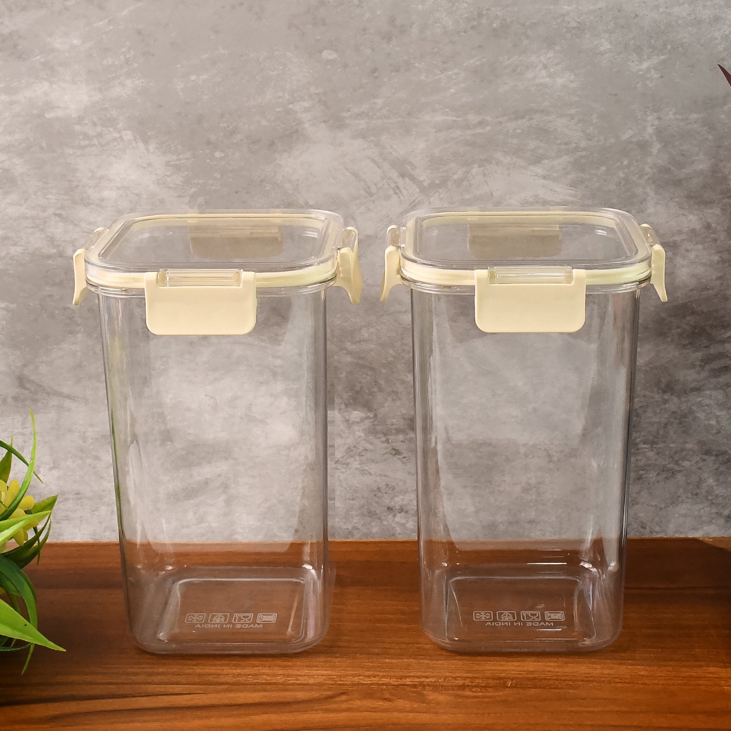 Apex Press N Lock Airtight Kitchen Storage Container Set (2pc1400ml) Approx Apex Press N Lock Airtight Kitchen Storage Container Set (2pc1400ml) Approx